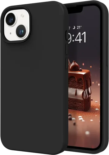 Miniatura 16 de Telaso Funda compatible con iPhone 14, silicona líquida de gel suave de goma, funda delgada y fina con forro de microfibra, funda protectora