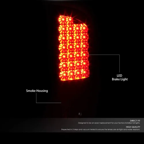 Miniatura 2 de DNA MOTORING TL-DRAM07-LED-BK-SM Ensamblaje de luz trasera LED para lado del conductor y del pasajero