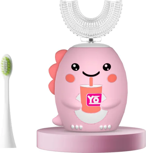 Miniatura 11 de Cepillos de dientes eléctricos para niños, cepillo de dientes ultrasónico en forma de U, cepillo de dientes recargable para niños con temporizador