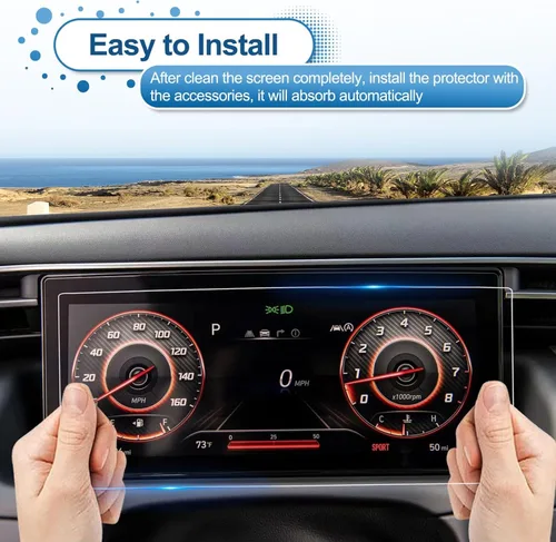 Miniatura 7 de Protector de pantalla de salpicadero Santa Cruz 2022 2023 2024 para Hyundai Santa Cruz 10.25 pulgadas, vidrio templado 9H 2023 2024 Accesorios