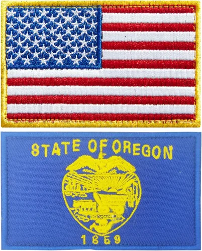 Miniatura 8 de stidsds Paquete de 2 parches de bandera estadounidense de Chicago de Estados Unidos, parches bordados, banderas de Estados Unidos, parche táctico