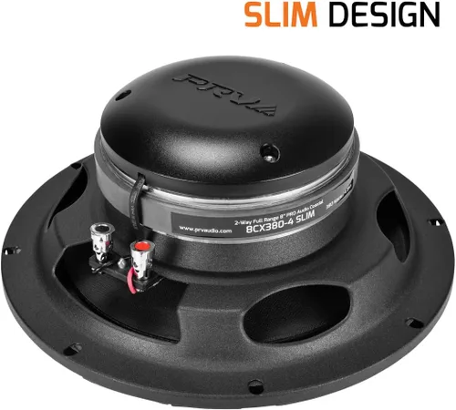 Miniatura 4 de PRV AUDIO Altavoz de audio coaxial para automóvil de 8 pulgadas poco profundo 8CX380-4 Altavoz delgado con controlador de tweeter incorporado