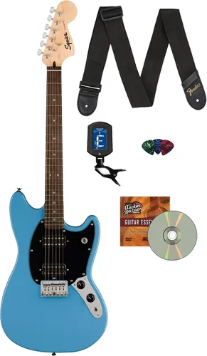 Miniatura 11 de Fender Squier Sonic Telecaster - Paquete California Blue con afinador, correa, púas y DVD de guitarra Austin Bazaar Azul (California Blue)