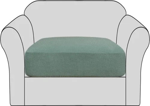 Miniatura 26 de H.VERSAILTEX - Fundas elásticas para cojín de sofá individual, fundas de asiento para silla de sofá, protector de cojín con tejido jacquard de sarga