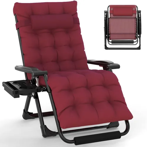 Miniatura 10 de Slendor Sillas de Gravedad Cero de Tamaño Extra Grande XL, Silla de Descanso de Gravedad Cero, Silla Anti Gravedad Grande de 29 Pulgadas, Silla