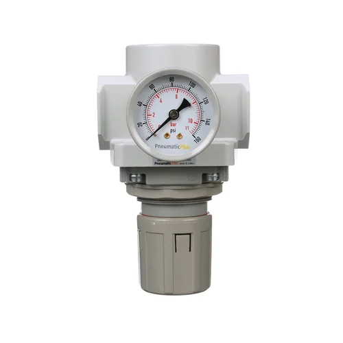 Miniatura 2 de PneumaticPlus SAR600-N10BG Regulador de presión de aire comprimido 1" NPT - Soporte, manómetro.