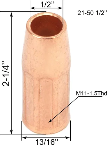 Miniatura 6 de Kit de pistola de soldadura Mig de 0.030 pulgadas para Lincoln Magnum 100L Tweco Mini/#1 Pistola Mig: 20 puntas de contacto 11-30 0.030 pulgadas + 2