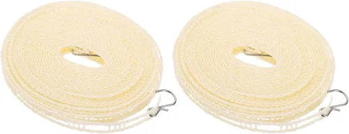 uxcell 2 tendederos portátiles, de nailon de 26.25 pies, resistente al viento, antideslizante, cuerda de lavado para patio, viajes al aire libre,