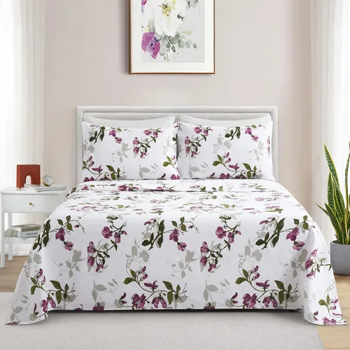 Miniatura 4 de Marina Decoration Ropa de cama ultra suave y sedosa con bolsillo profundo, rayón derivado de bambú para todas las estaciones, juego de sábanas de 6