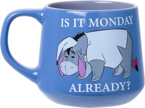 Miniatura 2 de Silver Buffalo Disney Winnie the Pooh Is It Monday Already With Eeyore - Taza de cerámica cónica, 18 onzas