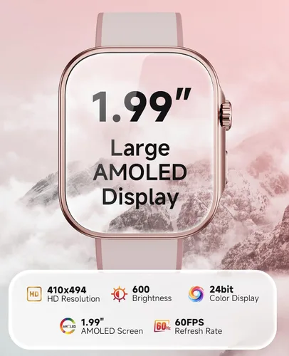 Miniatura 8 de Reloj inteligente para mujer, monitor de presión arterial, frecuencia cardíaca, oxígeno en sangre, sueño, rastreador de actividad impermeable 3ATM