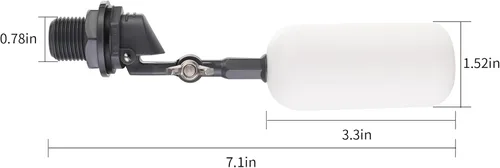 Miniatura 2 de Cxztxcl Válvula de flotador, llenador automático de sistema de agua de 1/2 pulgada, brazo ajustable para estanques, válvula de bola flotante