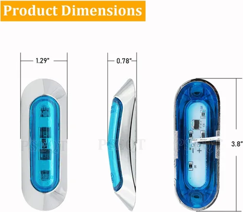 Miniatura 4 de PSEQT Luces LED marinas impermeables de 3.8 pulgadas, luces LED marinas de cortesía, luz de navegación, popa de popa de cabina, iluminación
