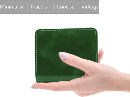 Miniatura 6 de Itslife - Cartera de cuero para mujer con bloqueo RFID, compacta, plegable, con ventana para identificación, Pequeña, Classic
