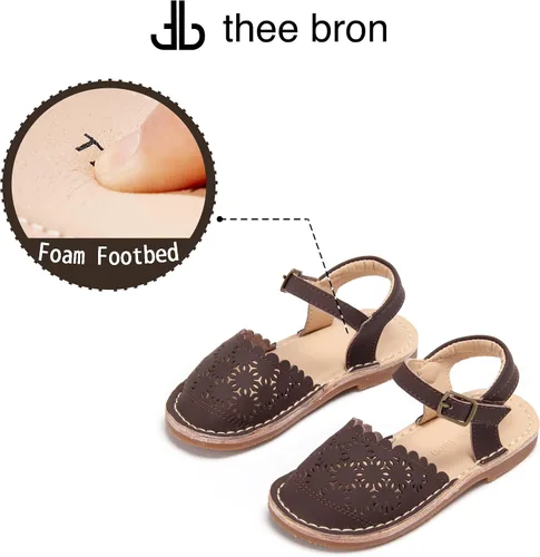 Miniatura 61 de THEE BRON Sandalias cómodas para niñas, zapatos para niños, sandalias rellenas