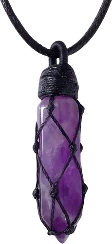 Miniatura 8 de EDEN'S CALL Hexagonal Crystal Point Pendant Necklace for Unisex Adjustable Dainty Natural Stone Pendulum Amulet for Good Luck