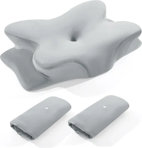 Miniatura 9 de BALAPET 2 Piezas de Funda de Almohada Cervical de Terciopelo, Funda de Almohada de Elasticidad Suave para Almohada Cervical Ergonómica, Fundas