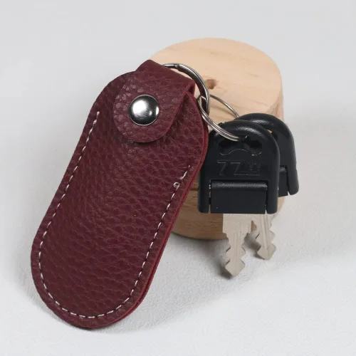 Miniatura 5 de Funda protectora de piel sintética para unidad flash USB, 3 unidades, se puede utilizar para yubikey o una funda yubikey. Rojo Profundo