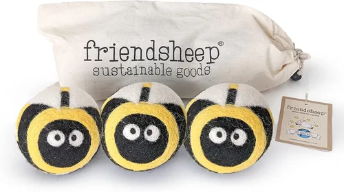 Miniatura 23 de Friendsheep Bolas secadoras de lana, alternativa orgánica reutilizable para suavizantes de telas para lavandería, hechas a mano, comercio justo
