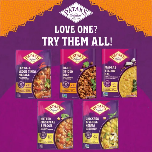 Miniatura 5 de Patak's Butter Chickpeas & Veggies – Comida vegetariana lista para comer – Curry indio suave con garbanzos, espinacas y verduras – Comida
