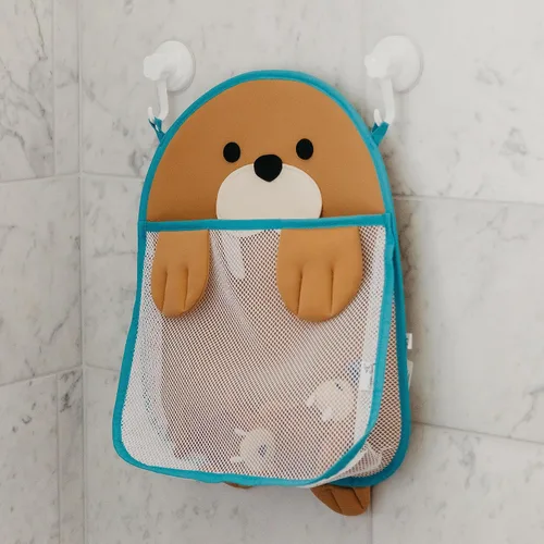 Miniatura 11 de Copper Pearl Oceana - Organizador de juguetes de baño con ventosas de malla extra grande para bañera, red de almacenamiento de juguetes de baño