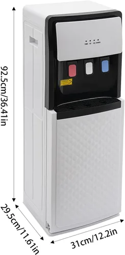 Miniatura 4 de Dispensador de agua de carga inferior, 3 temperaturas, dispensadores de agua caliente y fría para botellas de 5 galones, dispensador de agua de 5