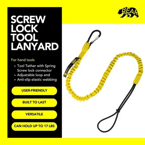 Miniatura 2 de BearTOOLS Cordón para herramientas con correa de hebilla, cuerda elástica de clip, conector de bloqueo de tornillo resistente, protección contra