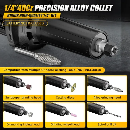 Miniatura 6 de Amoladora de troquel para batería Dewalt 20V MAX (sin batería), amoladora inalámbrica con broca de carburo de tungsteno de 1/4 de pulgada, hasta