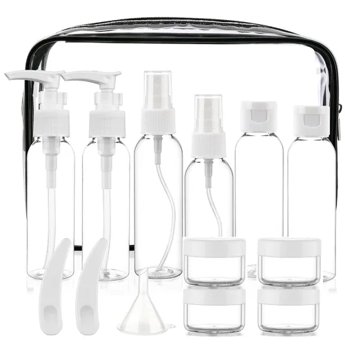 Miniatura 8 de Cosywell Botellas de tamaño de viaje para artículos de tocador, paquete de 13 botellas de aseo aprobadas por la TSA de 2 onzas, kit de viaje a