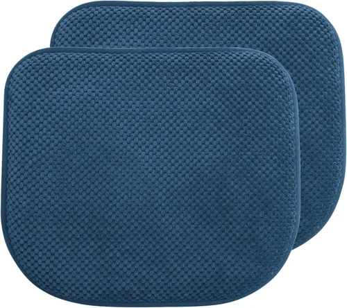 Miniatura 26 de Cojines de asiento de espuma marrón para sillas de cocina, almohadillas para sillas de comedor, paquete de 6 cojines antideslizantes para asientos