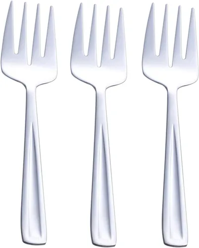 GoGeiLi Juego de 3 tenedores grandes de acero inoxidable para servir de 9.5 pulgadas, para fiestas, banquetes, bufés, lavavajillas, juego de 3