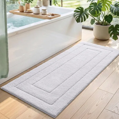 Miniatura 16 de DEXI - Alfombra de baño antideslizante, absorbente, de alta calidad, lavable a máquina, cómoda alfombra para cuarto de baño