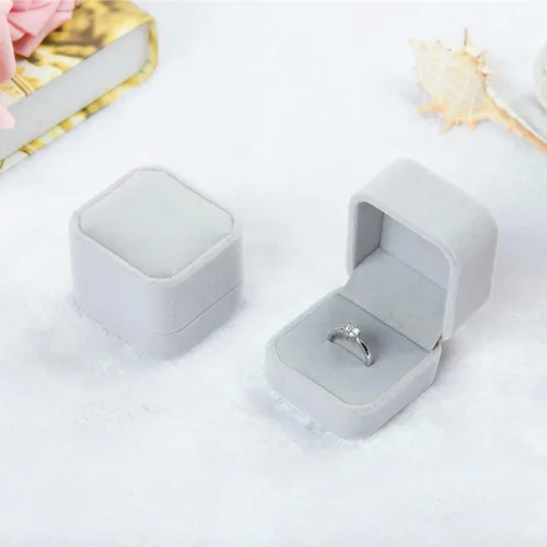 Miniatura 6 de Cajas de regalo de joyería, caja de regalo, caja de regalo, paquete de 6 cajas de joyería de terciopelo para anillos, cajas de regalo de joyería