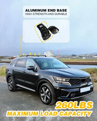 Miniatura 5 de Barras transversales para portaequipajes de techo de 260 libras para KIA Sorento y Sorento 2021-2026 HYBIRD y Sorento barras transversales de carga