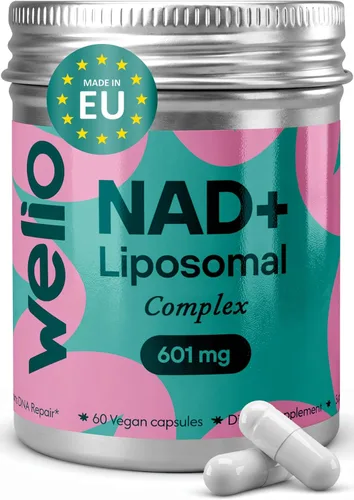 Suplemento liposomal NAD 601mg | NAD+ de alta pureza probado por terceros | Anti-envejecimiento y salud celular | Alternativa de suplemento NMN |
