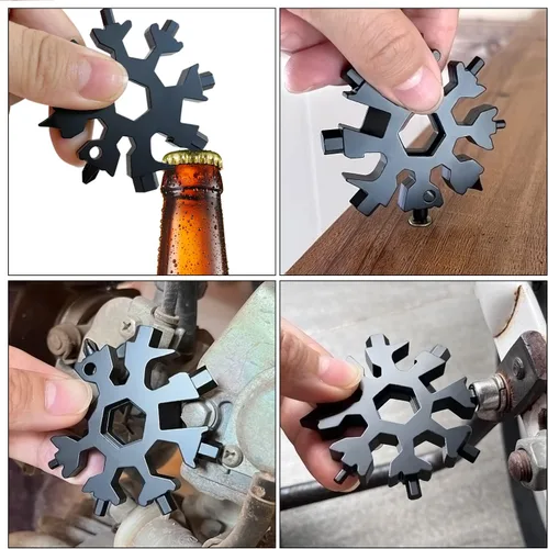 Miniatura 3 de Regalos de Navidad multiherramienta 18 en 1 con copos de nieve para hombres, paquete de 2 herramientas múltiples para papá de hija hijo, regalos