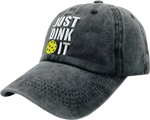 Miniatura 2 de NVJUI JUFOPL Men's Embroidered Pickleball Hat, Washed Denim Vintage Baseball Cap
