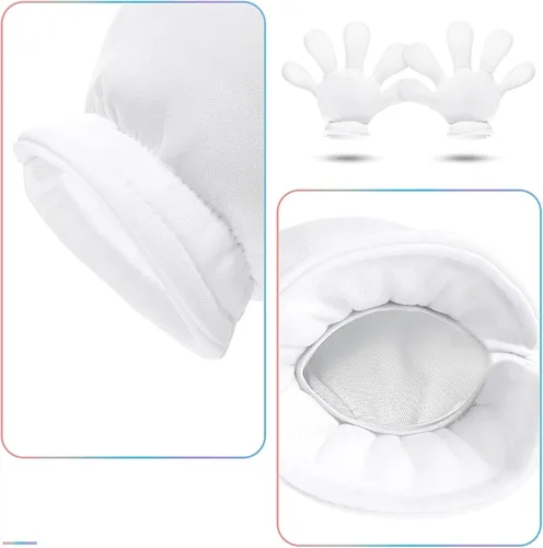 Miniatura 4 de Geyoga 2 pares de guantes grandes de disfraz de manos de dibujos animados, guantes de Halloween para fiestas, cumpleaños, juegos de rol, disfraces