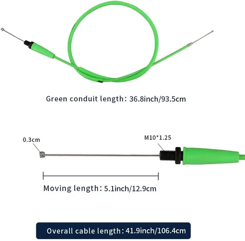 Miniatura 6 de NIBBI Cable de acelerador 93.5cm, repuesto universal para motocicleta de 36.8" cable de acelerador ajustable, para dirt bike pit bike YAMAHA