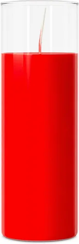 Miniatura 12 de 1 Piece Unscented 7 Color Glass Prayer Devotional Candle, Hand Poured Wax Candles - 2.24 Inch x 7 Inch, Great for Sanctuary, Vigils, Casting Chimes