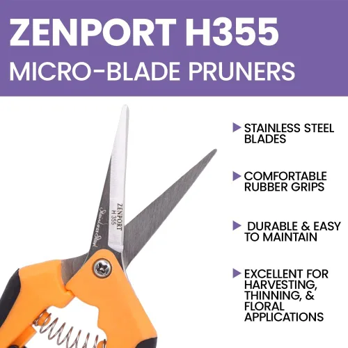 Miniatura 4 de Zenport Podadora recta hidropónica de Microblade H355, hoja de acero inoxidable