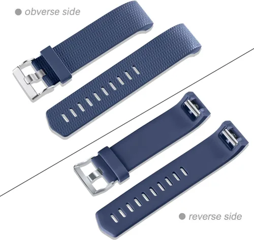 Miniatura 3 de Correas de reemplazo Maledan compatibles con Fitbit Charge 2, paquete de 3, grandes, gris/azul/negro Negro/Azul/Gris