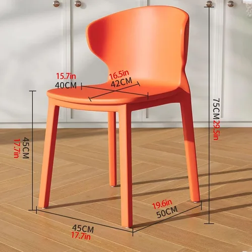 Miniatura 2 de Kitchen Dining Chairs Stackable,Plastic Chairs,Kitchen Chair, Stackable Patio Chair for Indoor, Outdoor, Restaurant, Cafe,Bistro,Assembly Free Black
