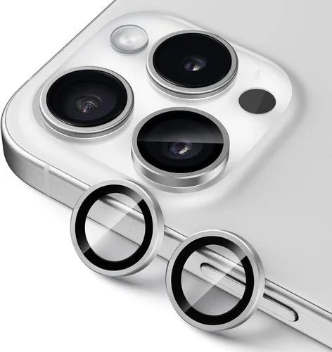 Miniatura 24 de UARMOR - Protector de lente de cámara compatible con iPhone 17, 16 y 16 Plus: vidrio templado 9H y cubierta de aluminio, transparente HD, kit