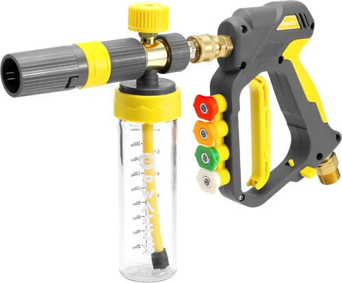 Miniatura 10 de PWACCS Pistola de Espuma para Lavadora a Presión, Pistola de Lavado a Presión Corta, Cañón de Espuma para Kit de Lavado de Autos con Conector Rápido