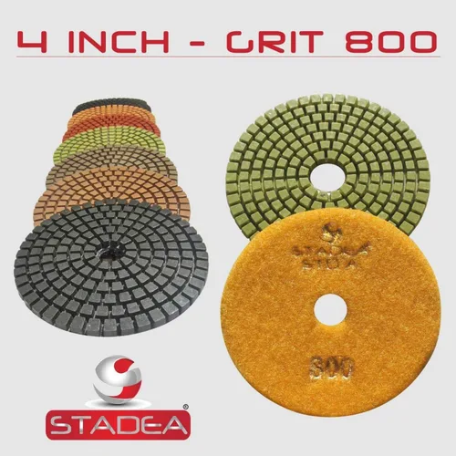 Miniatura 6 de Grit 50 4" Diamond Pulir Pads Premium Grado Mojado Flexible 3 MM Alto