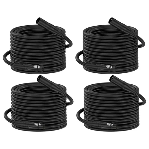 Miniatura 14 de XLR - Cable de extensión de micrófono macho a hembra recto, cable equilibrado macho a hembra recto de 90 grados, cable equilibrado de 3 pines a 3