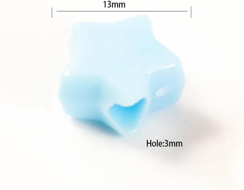 Miniatura 4 de 500 piezas Gxueshan con cuentas acrílicas de 6 colores mixtos de 13 mm con agujero grande para hacer joyas, pulseras, collares, aretes, llaveros