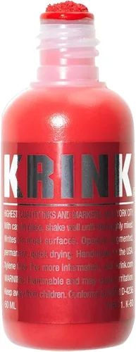 Krink K-60 Marcador de Pintura Rojo - Marcadores de Graffiti de Bellas Artes Vibrantes y Opacos para Lienzo, Metal, Vidrio, Papel y Más - Marcador