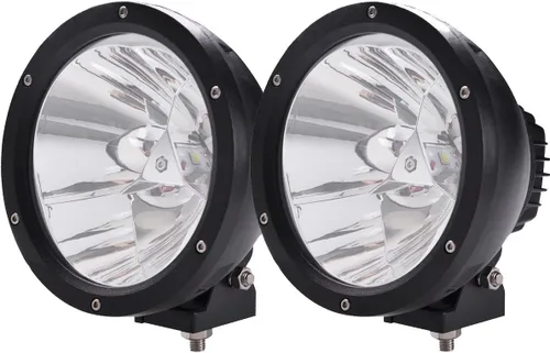 Lightronic Foco LED redondo todoterreno de 7 pulgadas para motocicleta/camión, 6000 K blanco frío de largo alcance, aplicaciones de alta velocidad,